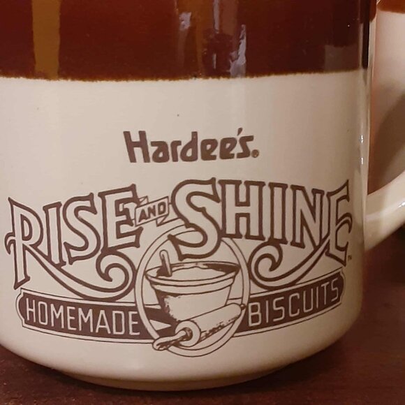Vintage Hardee's Coffee Cups Lot Of 4 Rise and Shine 1986 1989 - Picture 4 of 11